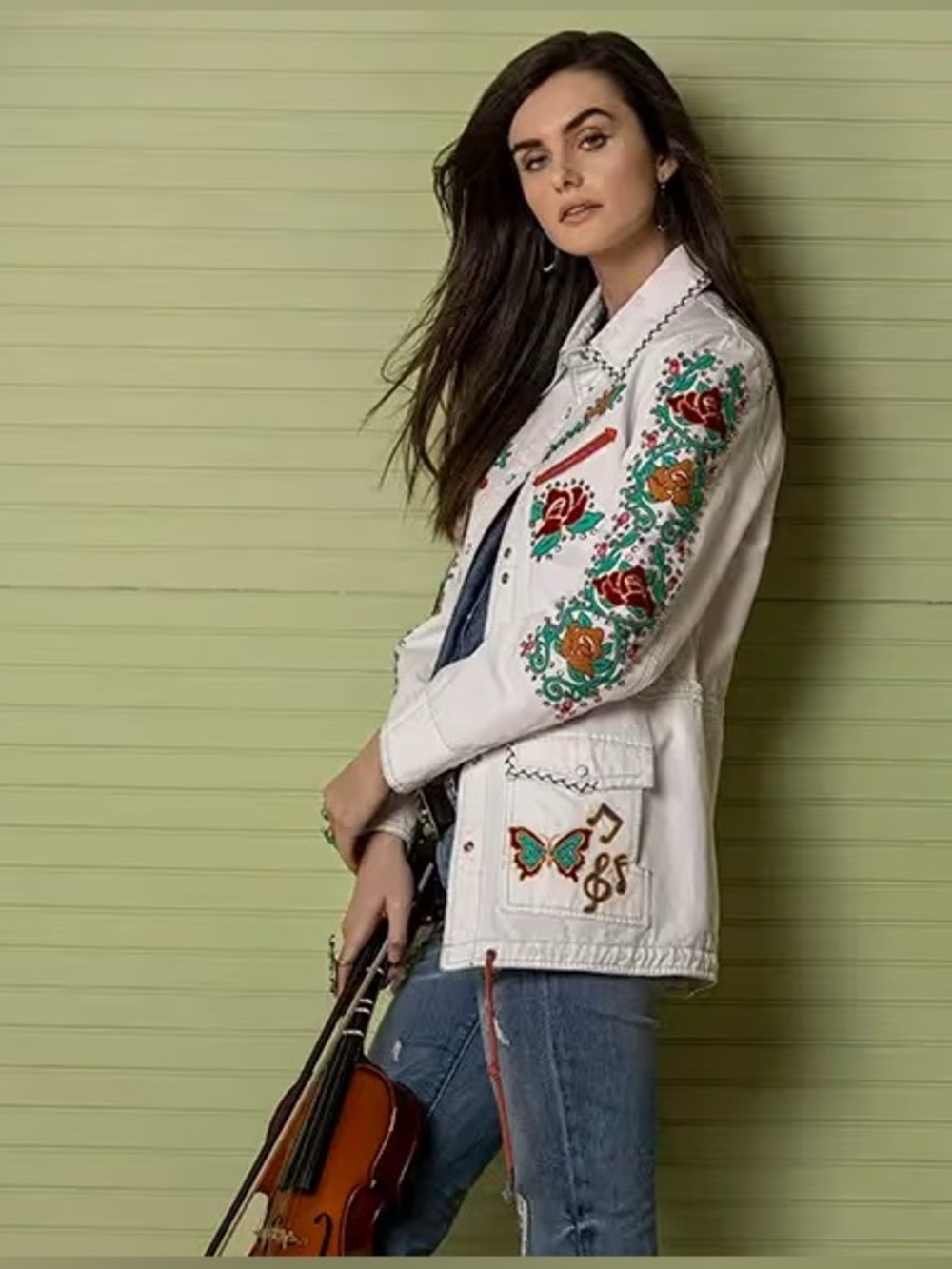 Double D Ranch “Opry in her Eyes” beaded embroidered field jacket RTL $595 S NWT